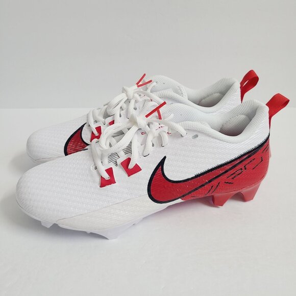 NEW Nike Vapor Edge Speed 360 2 Football Cleats FQ4045-102 Size 9.5 White Red - Picture 1 of 8